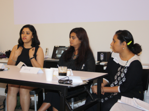 Insia, Areefa and Priya from the Indian Group Sahiyo